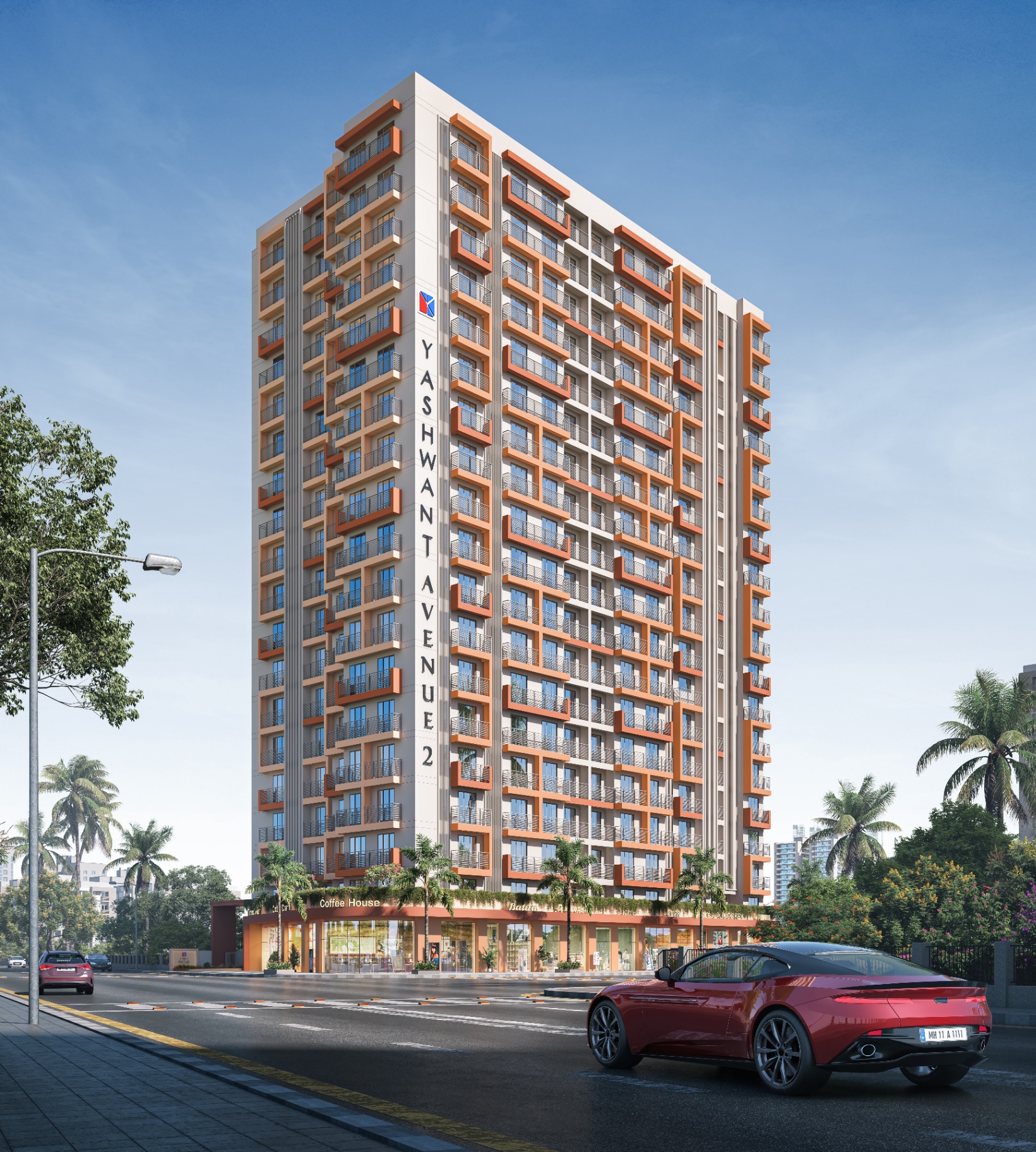 Tower elevation - day view - Yashwant Avenue 2