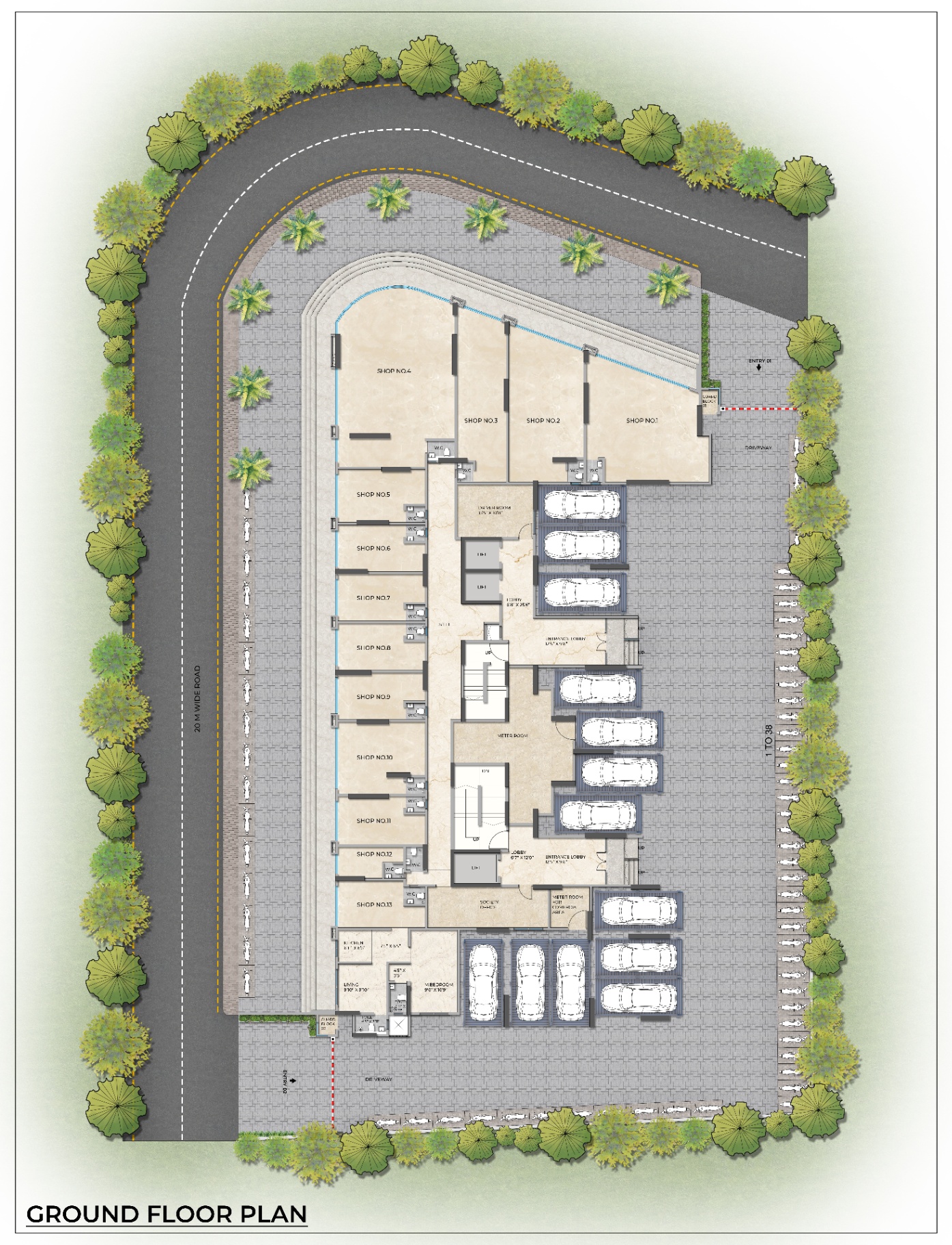 Ground floor plan - Yashwant Avenue 2